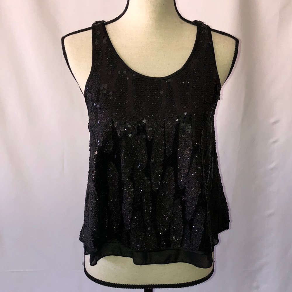 Womens black sequin blouse New W/out Tags